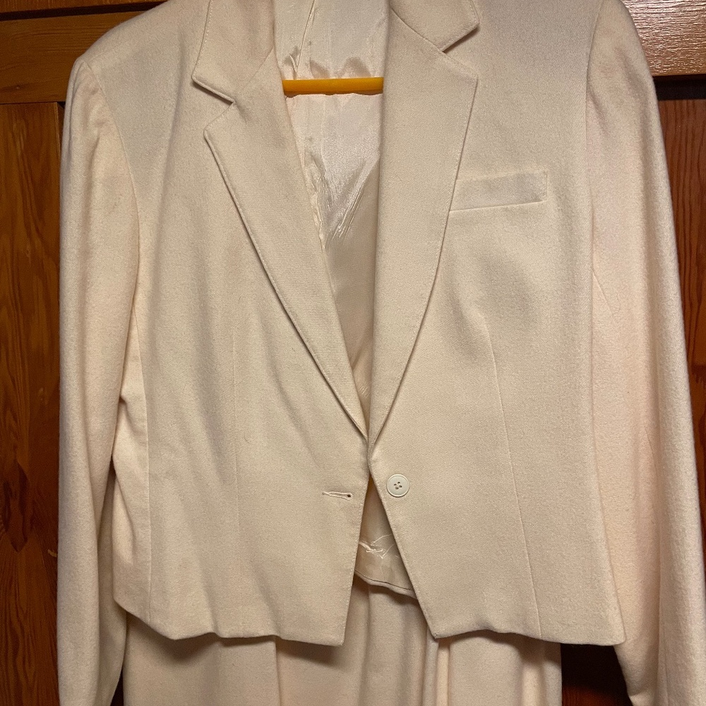 Calf length skirt and blazer set
